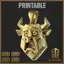 Stylized Geometric Bull Pendant Jewelry Design 3D Print Model