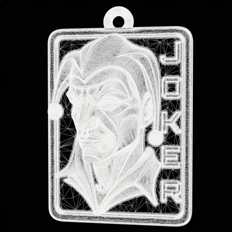 风格化小丑吊坠珠宝设计3D打印模型