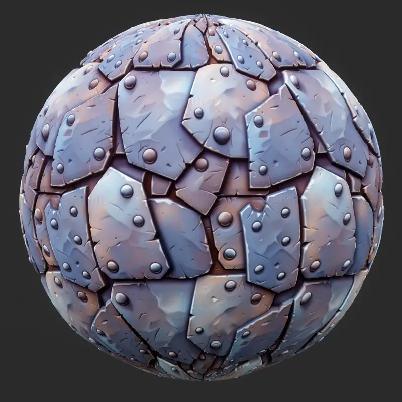 Stylized Metal Seamless Texture Material