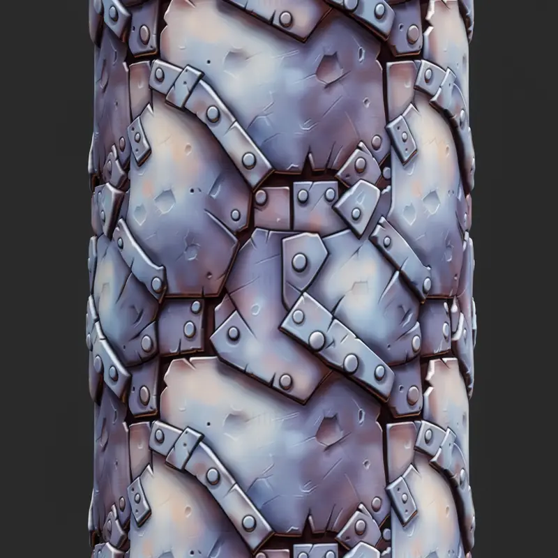 Stylized Metal Seamless Texture ready for Game