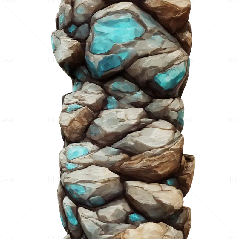 Brezšivna tekstura stiliziranih mineralov v1