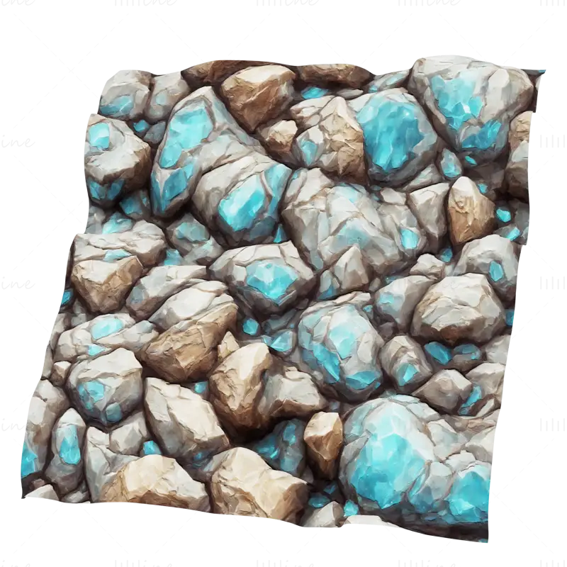 Brezšivna tekstura stiliziranih mineralov v1
