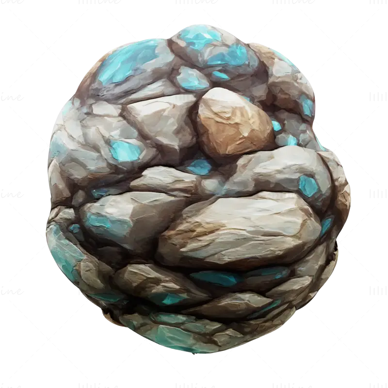 Texture transparente des minéraux stylisés v1