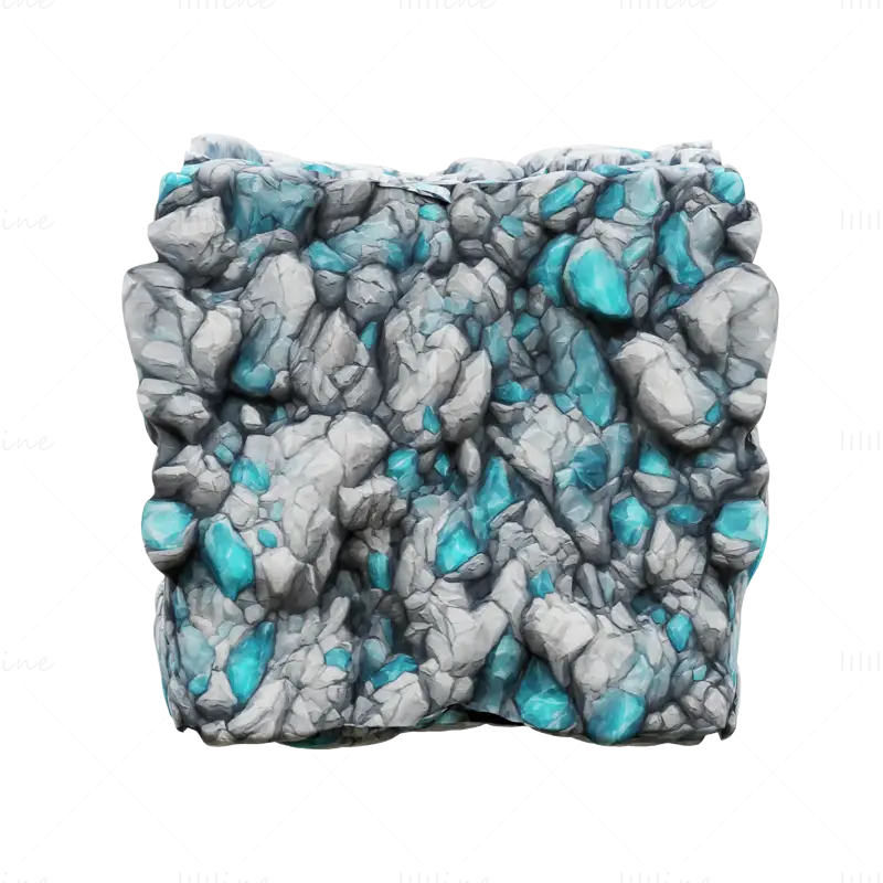 Brezšivna tekstura stiliziranih mineralov v2