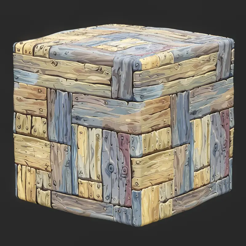 Stylized Mottled Wood Seamless Texture