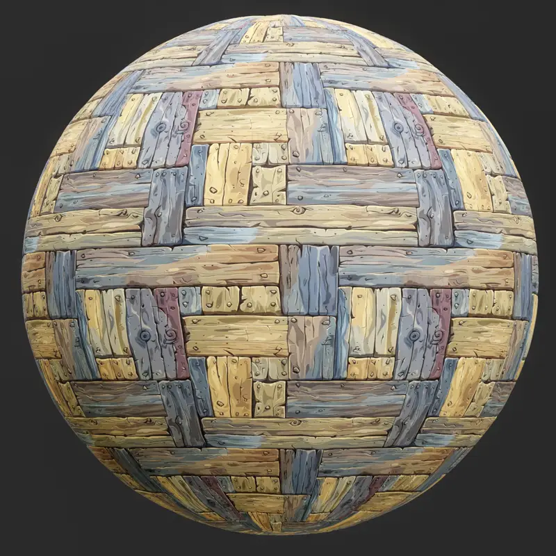 Stylized Mottled Wood Seamless Texture