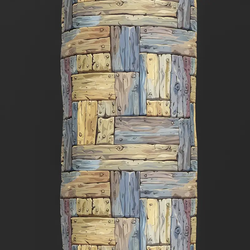 Stylized Mottled Wood Seamless Texture