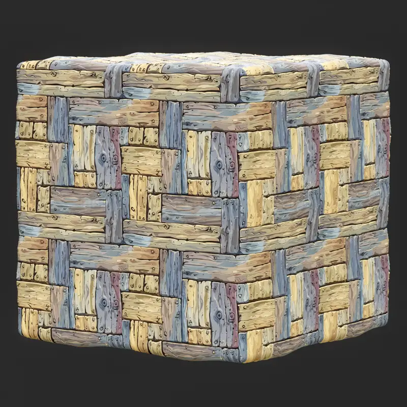 Stylized Mottled Wood Seamless Texture