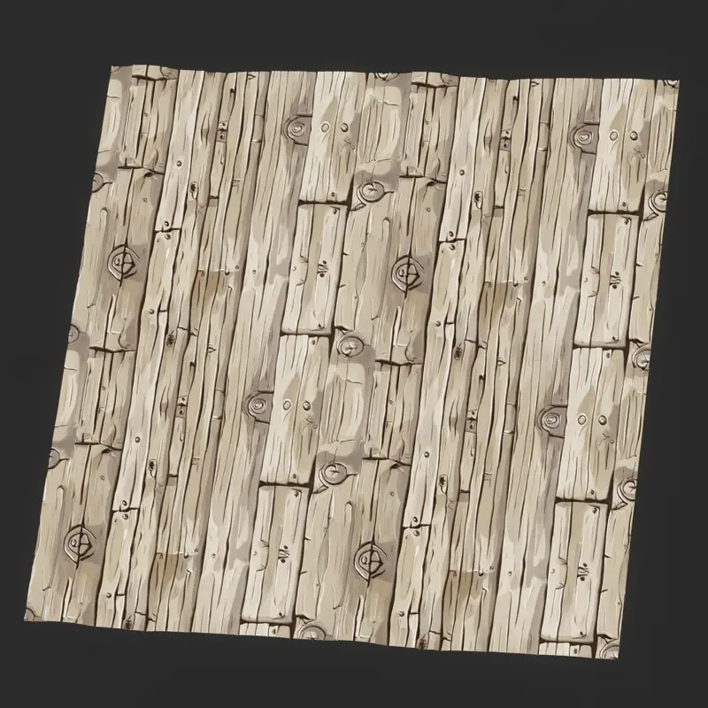 Stylized Nature Wood Board Seamless Texture