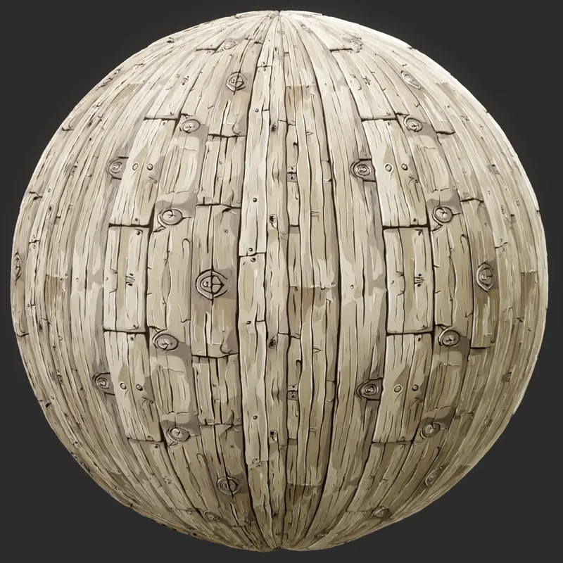 Stylized Nature Wood Board Seamless Texture