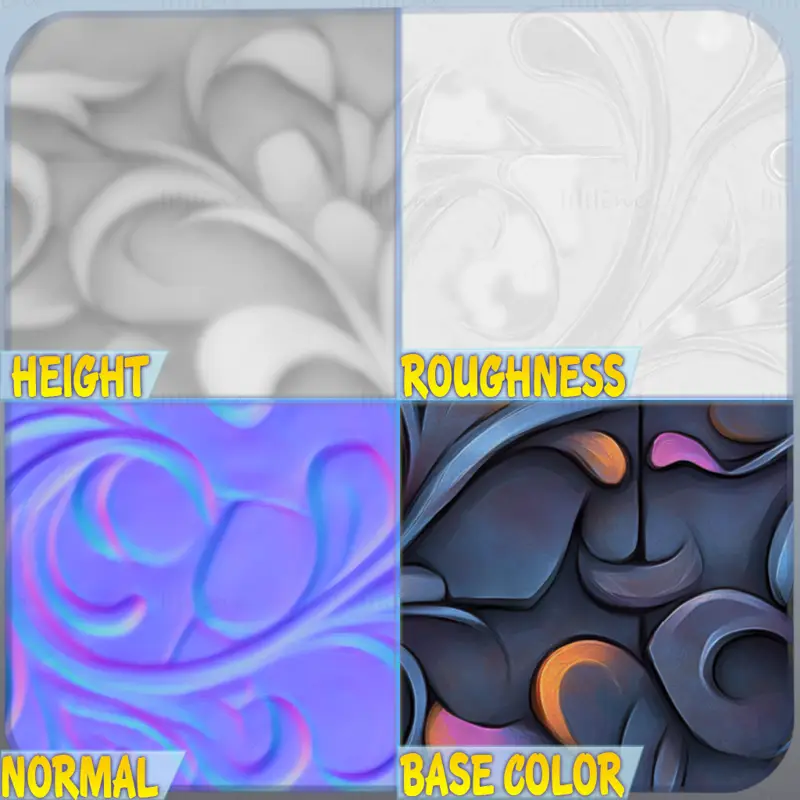 Stylized Ornaments Seamless Texture