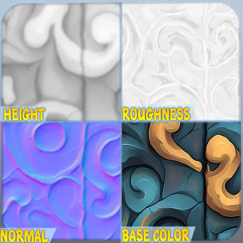 Stylized Ornaments Seamless Texture