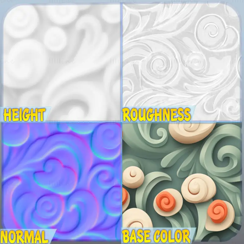 Stylized Ornaments Seamless Texture