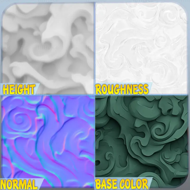 Stylized Ornaments Seamless Texture