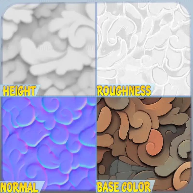 Stylized Ornaments Seamless Texture