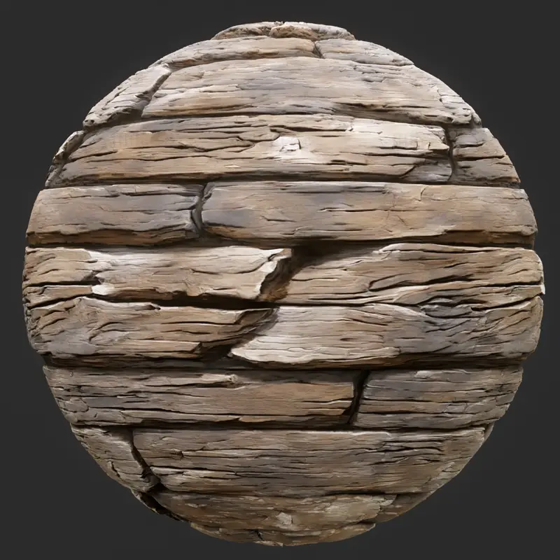 Stylized Painted Wood Seamless Texture