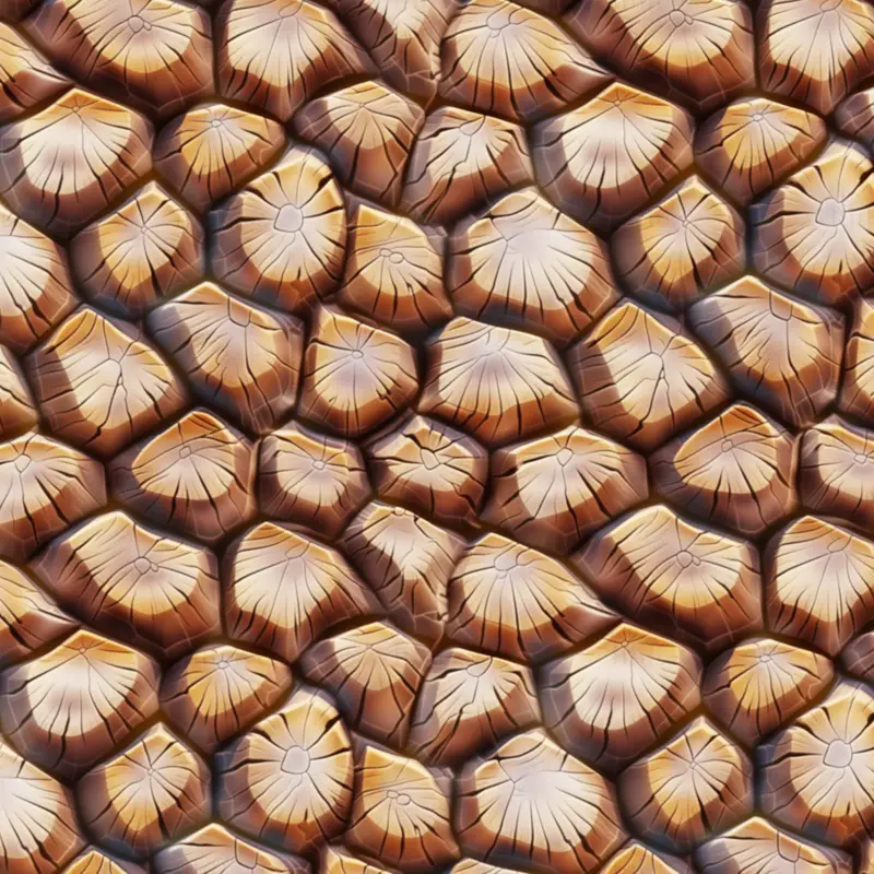 Stylized Palm Bark Seamless Texture