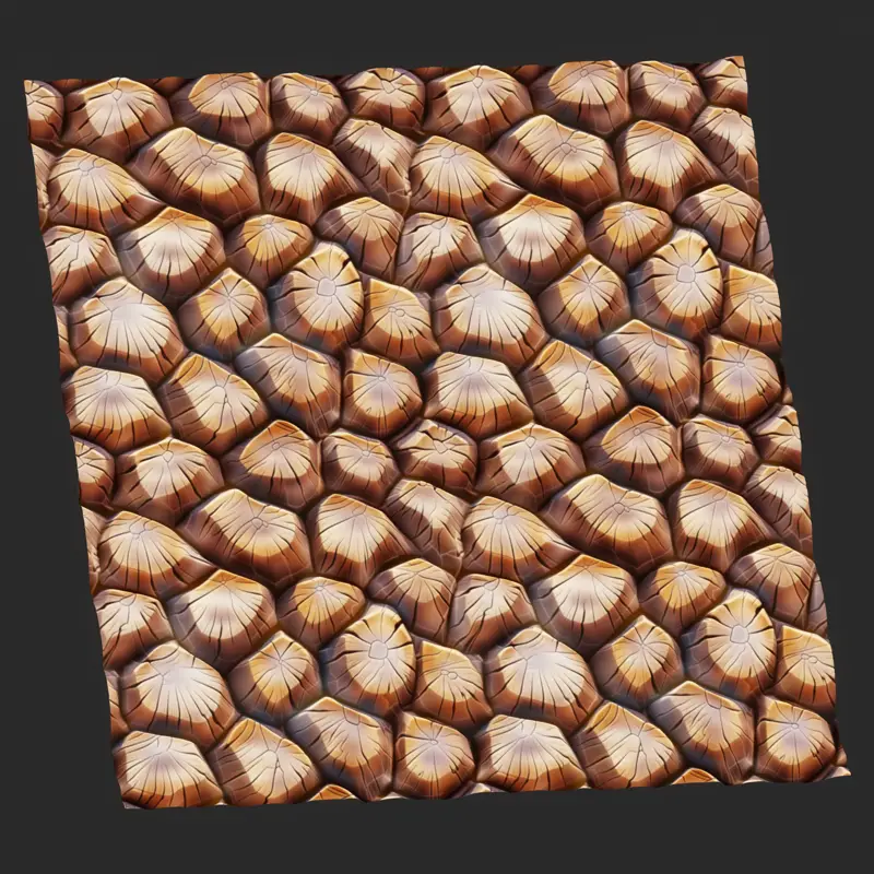 Stylized Palm Bark Seamless Texture