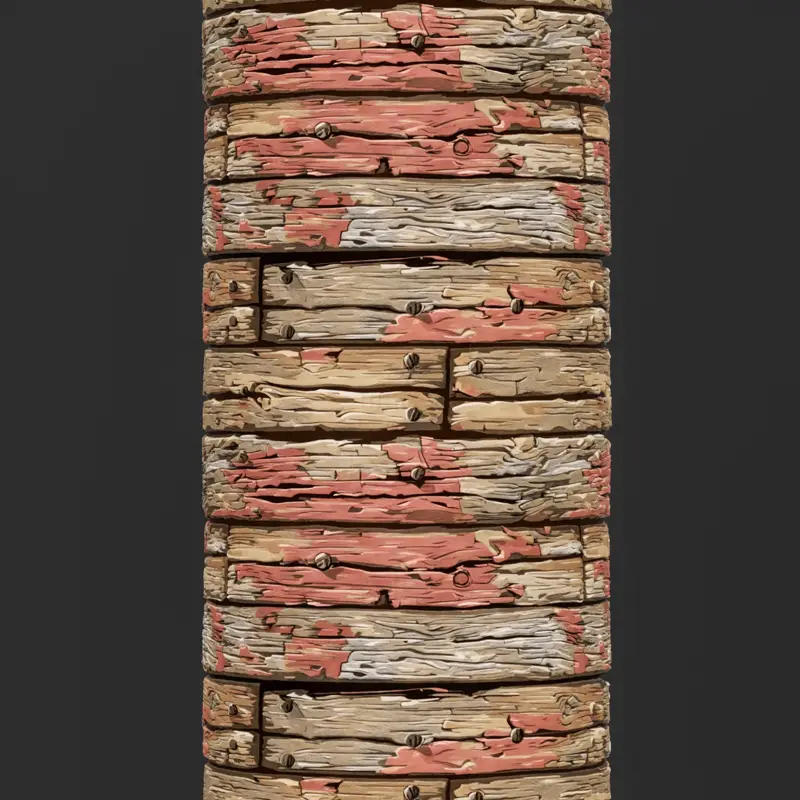 Стилизирана безшевна текстура на дърво в червен цвят