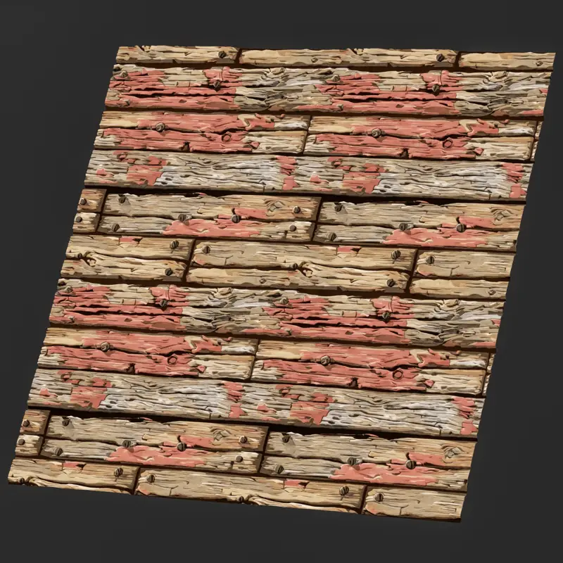 Stylized Red Color Wood Seamless Texture