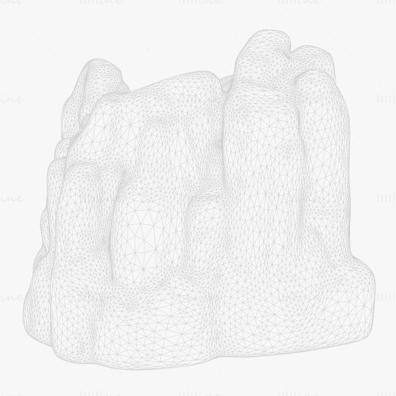 Modelo 3D de penhasco de pedra estilizado