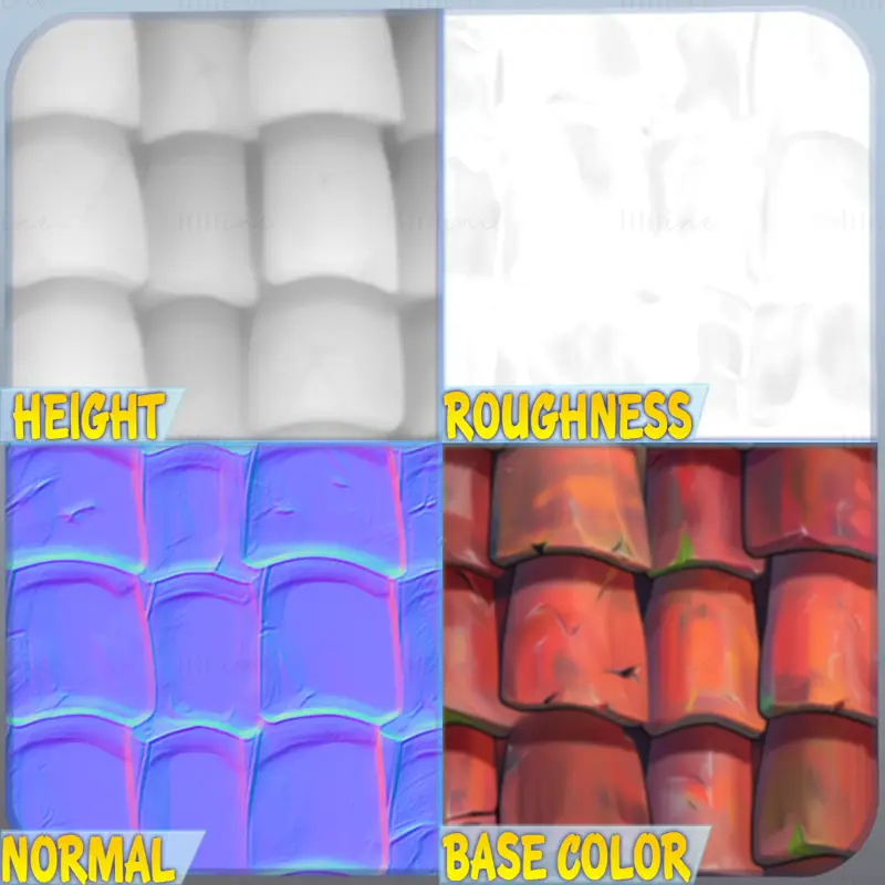 Stylized Roof Seamless Texture