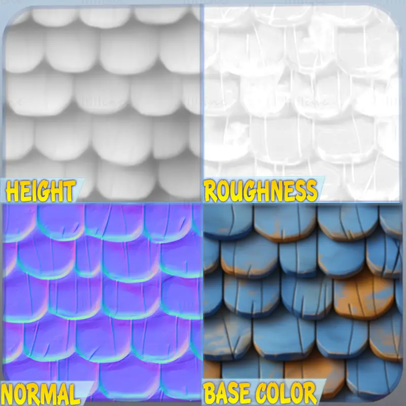 Stylized Roof Seamless Texture