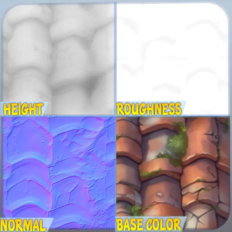 Stylized Roof Seamless Texture