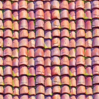 Stylized Roof Tiles Bricks Seamless Texture
