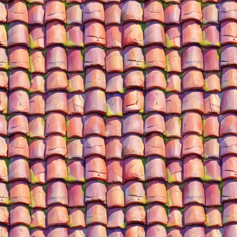 Stylized Roof Tiles Bricks Seamless Texture