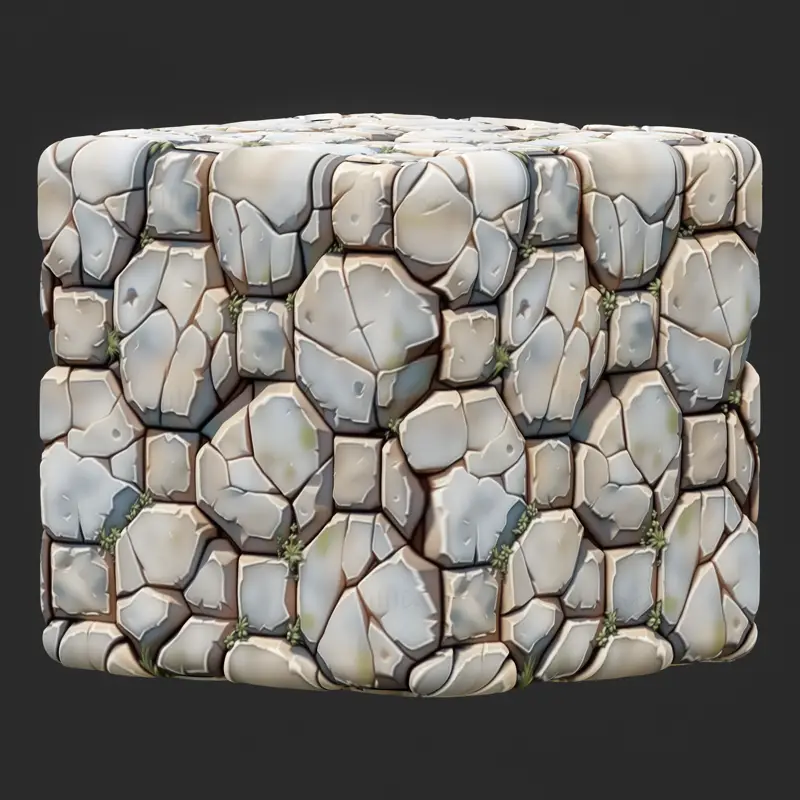 Stylized Round Rock Floor Seamless Texture