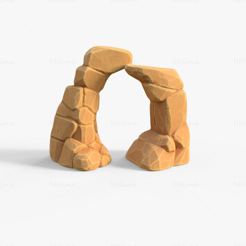Modèle 3D de roche de grès non réaliste