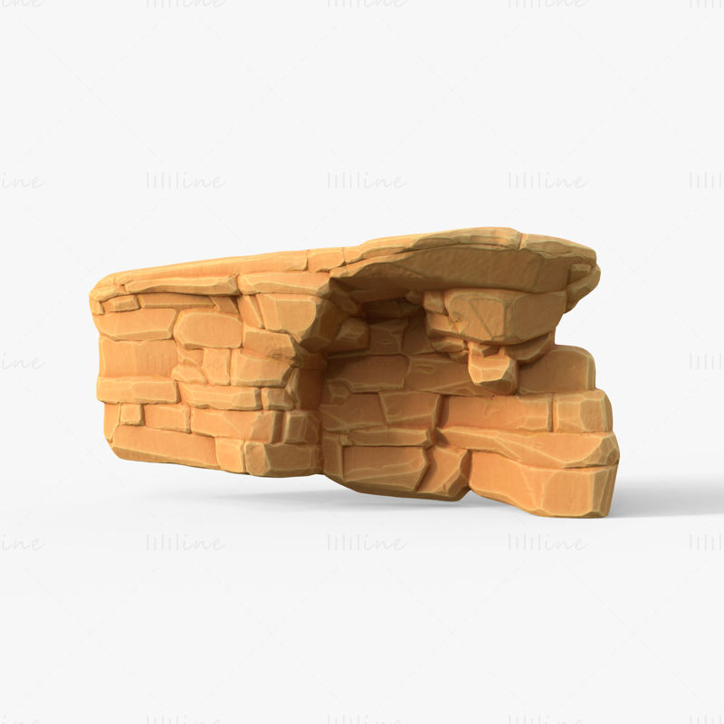 Nem valósághű homokkő szikla 3D modell