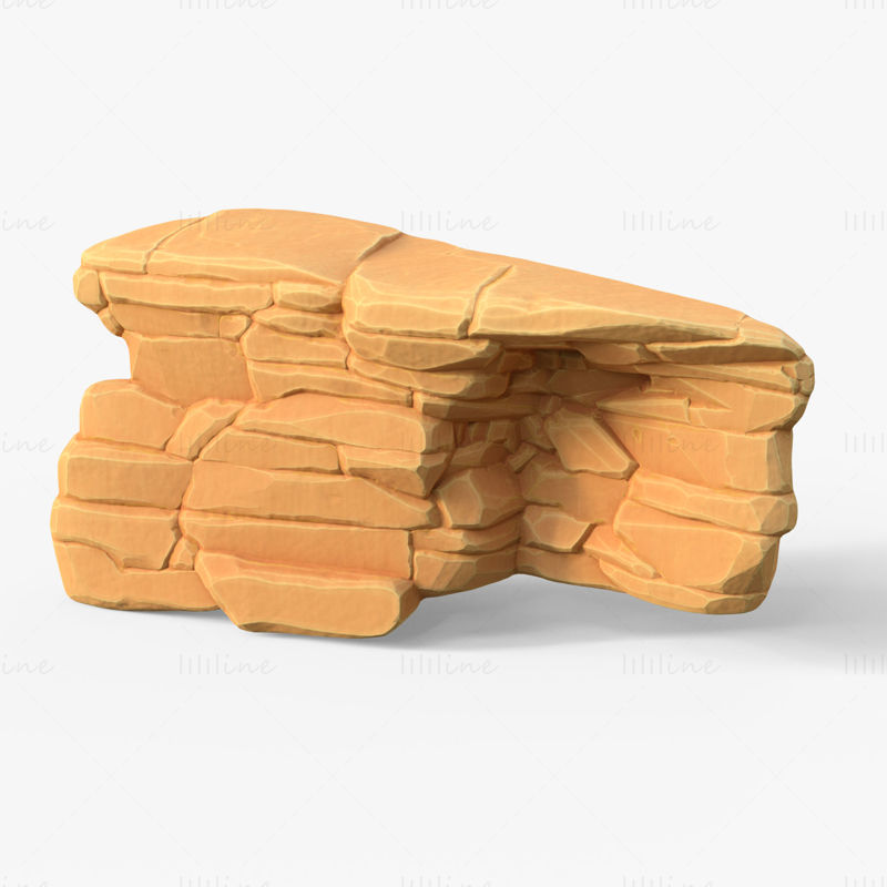 Modèle 3D de roche de grès non réaliste