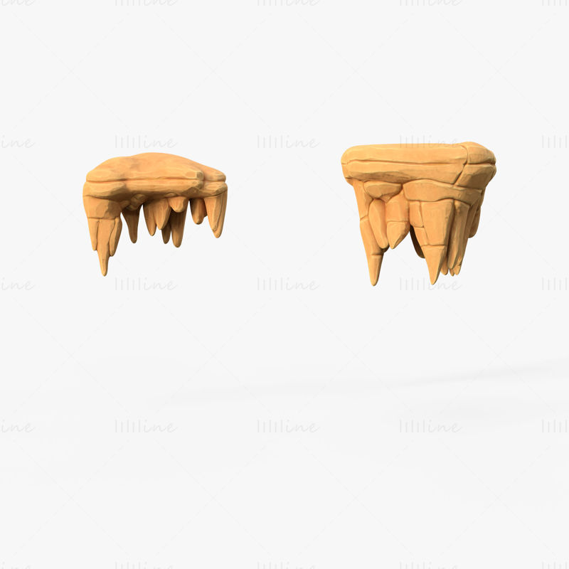 Нереалистичная 3D модель скалы из песчаника