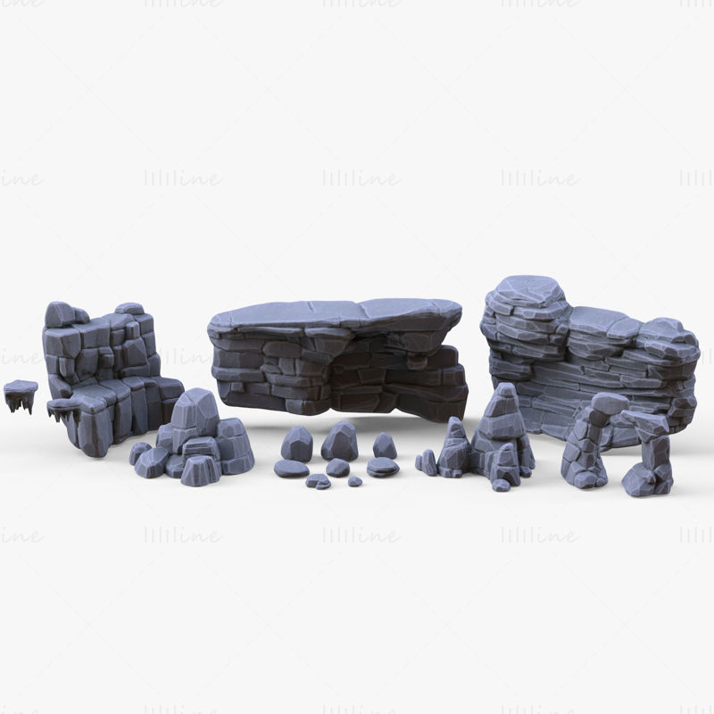 非写实岩石3D模型包