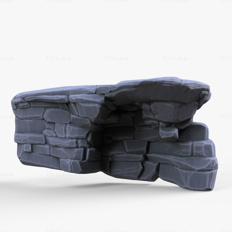 非現実的な岩の 3D モデル