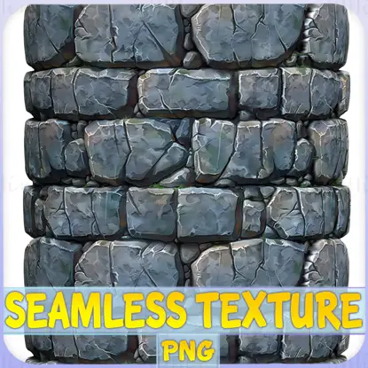 Stylized Stone Wall Seamless Texture