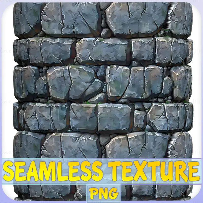 Stylized Stone Wall Seamless Texture