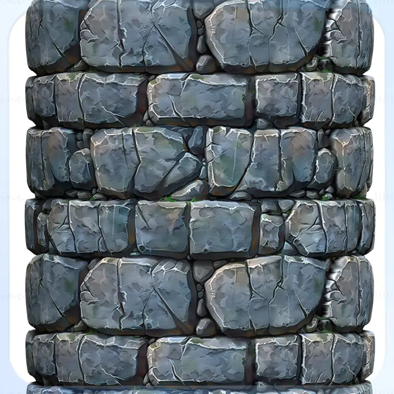 Stylized Stone Wall Seamless Texture