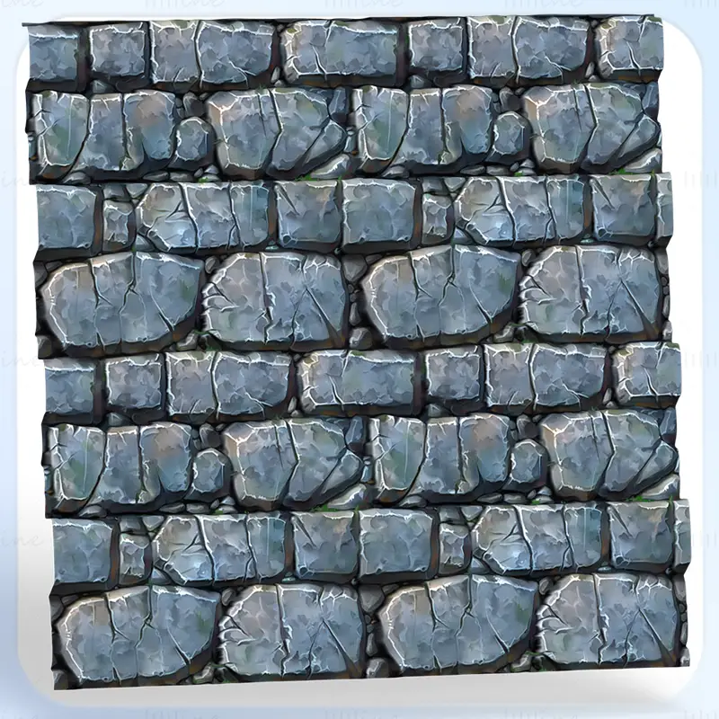 Stylized Stone Wall Seamless Texture