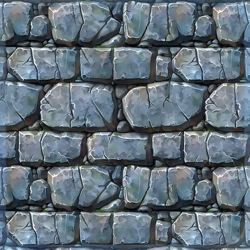 Stylized Stone Wall Seamless Texture