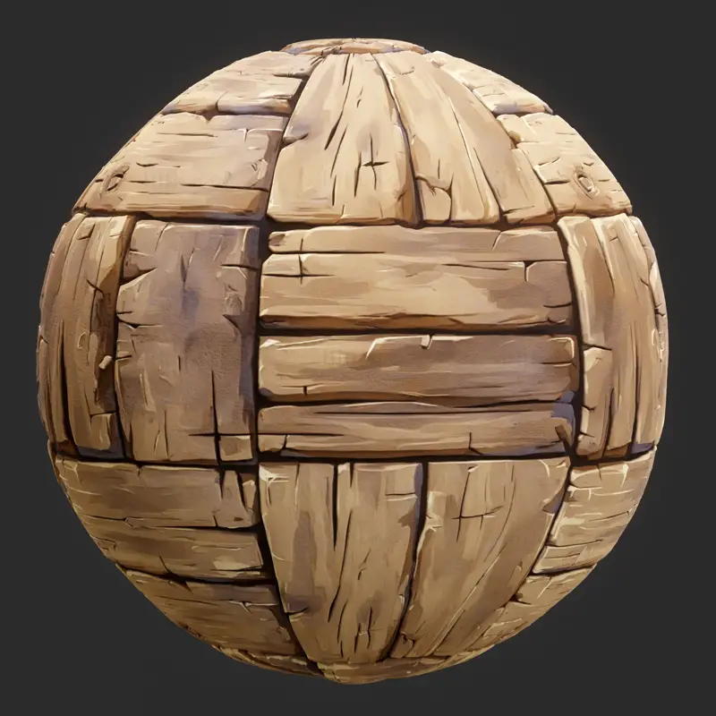 Stylizované dlaždicové ručně malované dřevo bezešvá textura