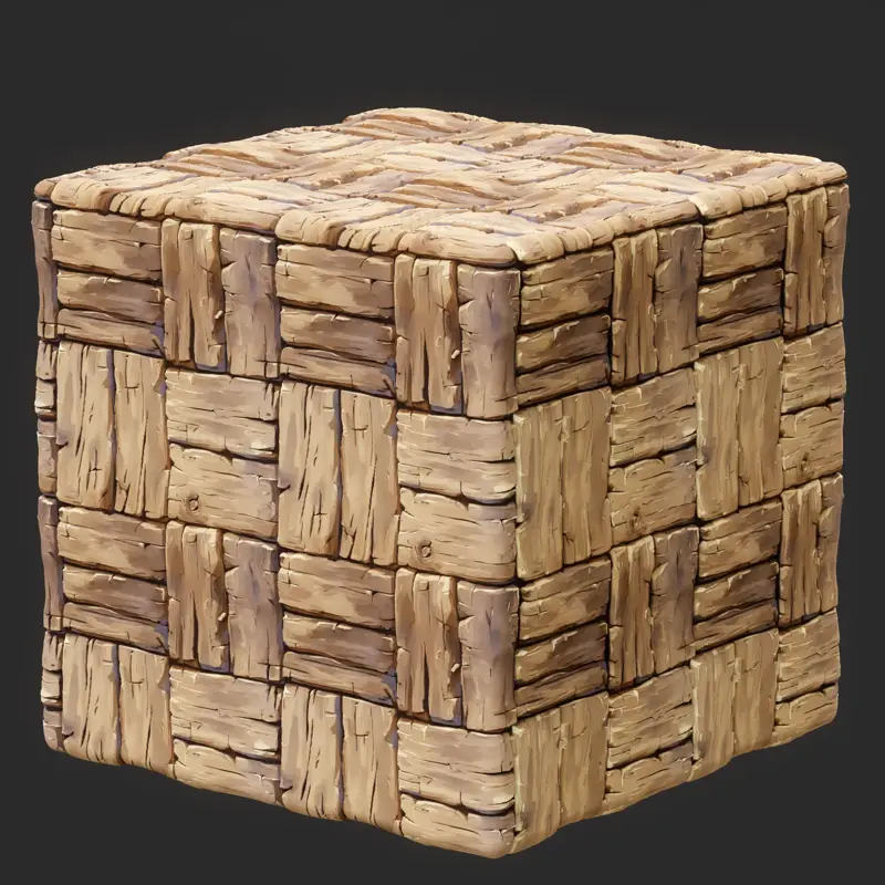 Stylized Tileable Hand Painted Wood Seamless Texture