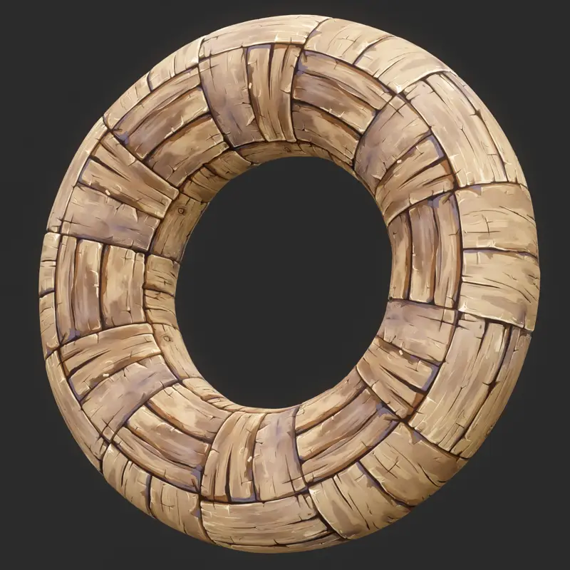 Stylized Tileable Hand Painted Wood Seamless Texture