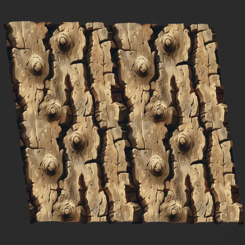 Stylized Tree Bark Seamless Texture