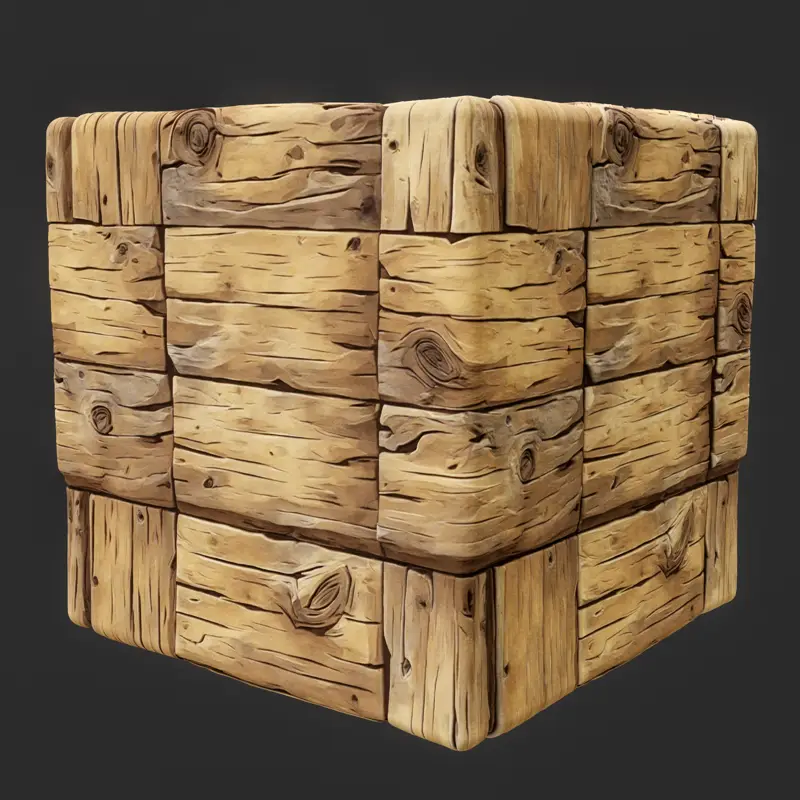 Stylized Wood Architecture Seamless Texture