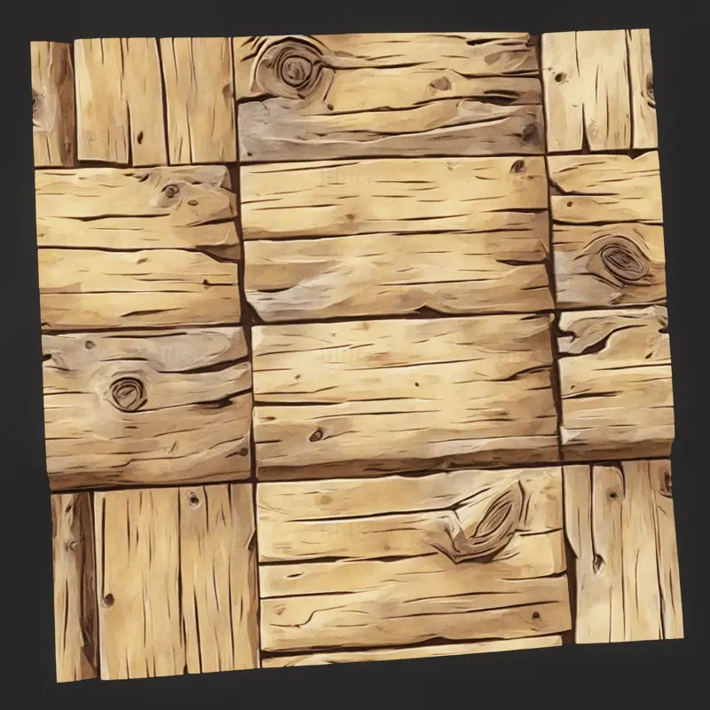 Stylized Wood Architecture Seamless Texture