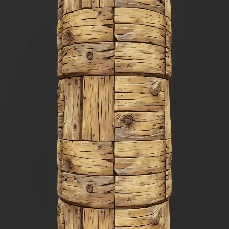 Stylized Wood Architecture Seamless Texture