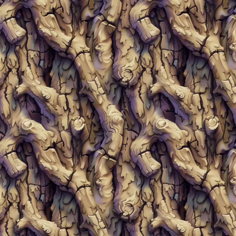 Stylized Wood Bark Seamless Texture